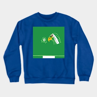 Green Sporty Nigeria on Blue Background Crewneck Sweatshirt